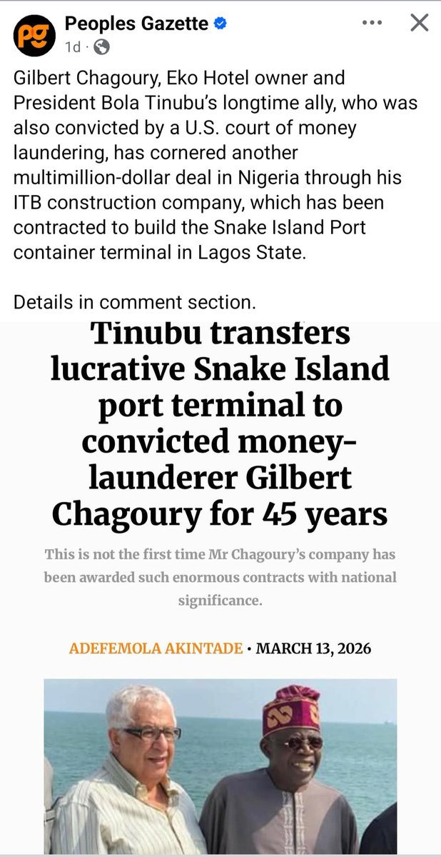 The real owner of Lagos and now Nigeria. 
Mr. Chagoury, the King of Lagos, and the unseen Naija President.

May Nigeria favour us all like it did to these Lebanese owners of Lagos.
