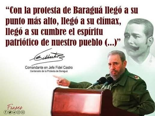 Nuestros principios no son negociables.
...no, no nos entendemos.. fue la respuesta de Maceo a Martínez Campo; no queremos paz sin independencia.
A 148 años de la Protesta de Baraguá, los cubanos seguimos firmes #CubaSoberana <a href="/SuarezCLoreley/">Loreley Suárez Capdevila</a> <a href="/CubaMined/">MINED</a> @Camag