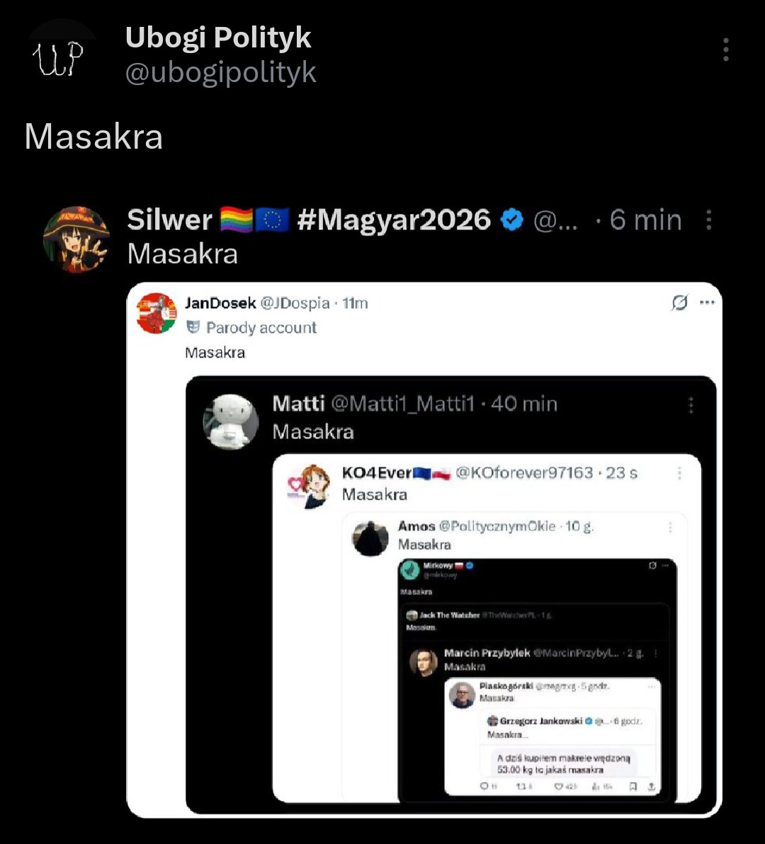 JanekMnck's tweet photo. Masakra https://t.co/Hz784M0eoM