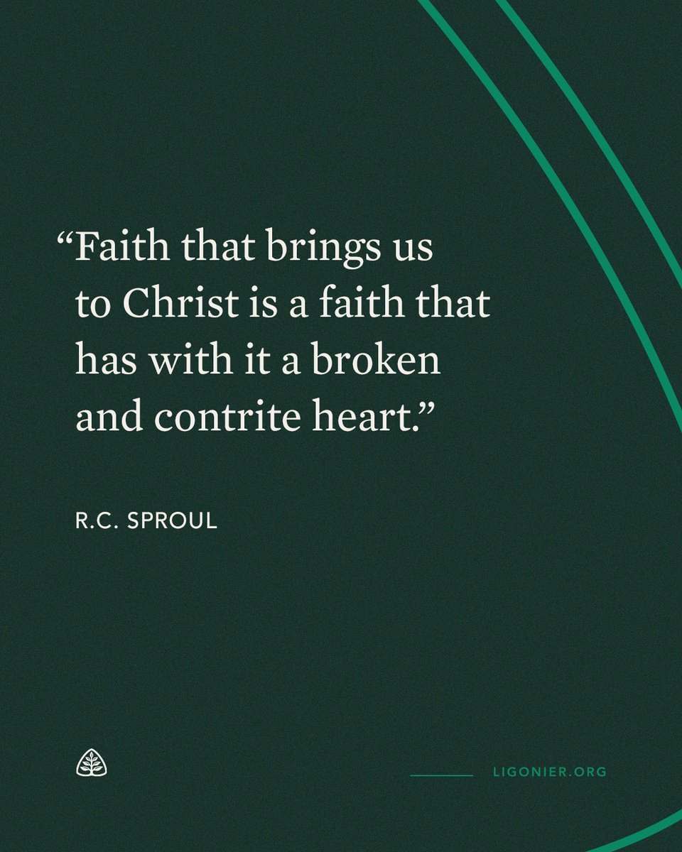 “Faith that brings us to Christ is a faith that has with it a broken and contrite heart.” —<a href="/RCSproul/">R.C. Sproul</a> 

From the teaching series ‘Justification by Faith Alone’