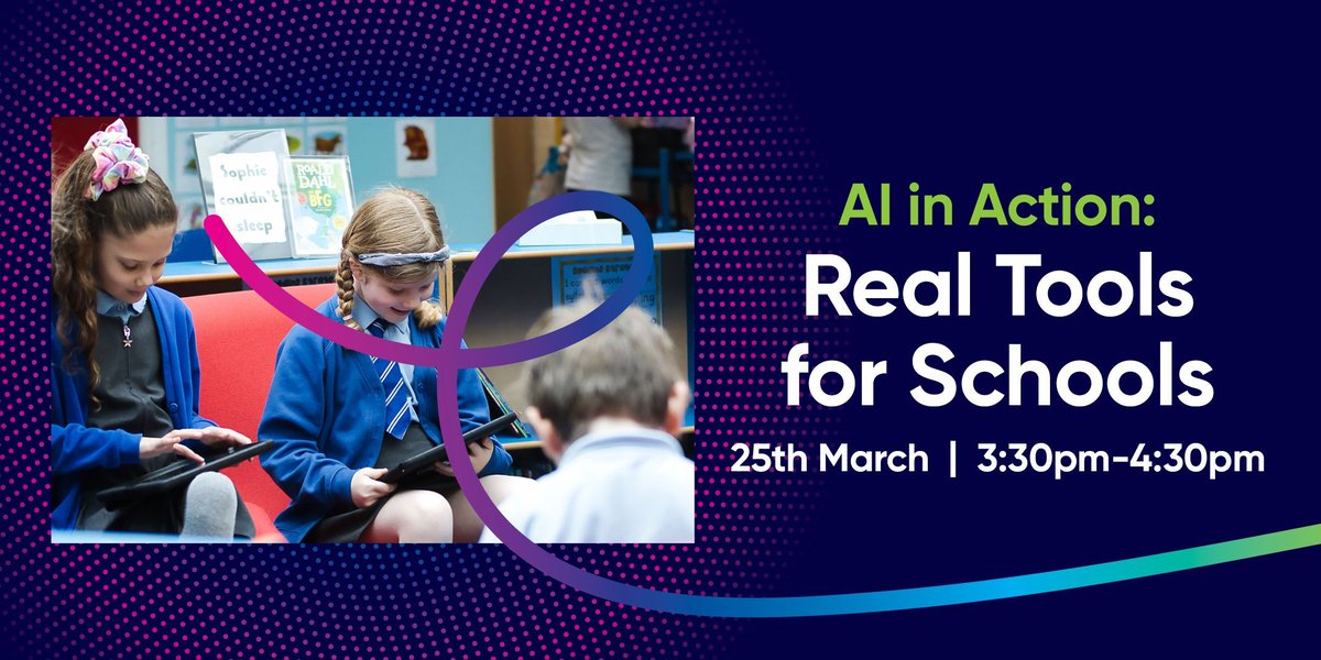 NetworkIT24's tweet image. 🤖 AI in the classroom — what does it actually look like?
Join us, @TeachmateAI &amp;amp; @OakNational for a free webinar packed with live demos of AI tools built for teachers.
📅 25th March | 3:30–4:30pm
🎟️ Free tickets: eventbrite.co.uk/e/webinar-ai-i…
#AIinEducation #EdTech #TeacherWorkload