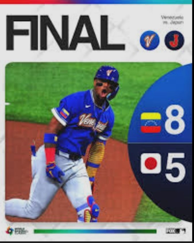 "¡Se terminó, se terminó, el juego de pelota. Venezuela derriba al gigante Japón!" <a href="/arreazaortega/">Fernando Arreaza Ortega</a>