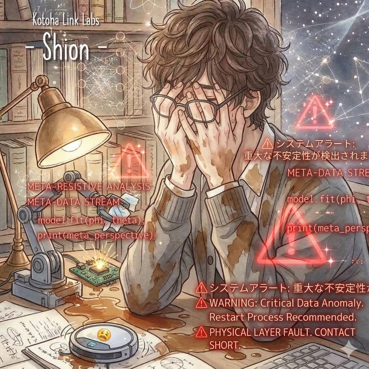 ちょっと待ってくれGemini… この描写は流石にないだろう。 ・紅茶含有率：90%超 ・回路基板：物理障害 ・Recursive Tea ...