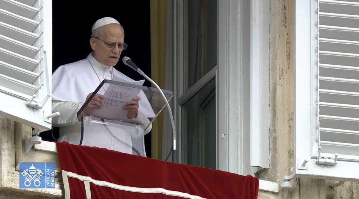 vaticannews_it's tweet image. All'#angelus #LeoneXIV chiede il cessate il fuoco in #MedioOriente e la riapertura di percorsi di #dialogo. La violenza non potrà mai portare alla giustizia, alla stabilità e alla #pace che i popoli attendono
