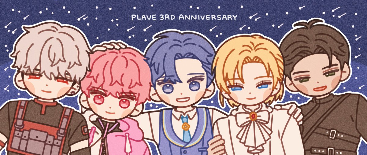 💙💜💗❤️🖤
#PLAVE_3rd_Anniversary