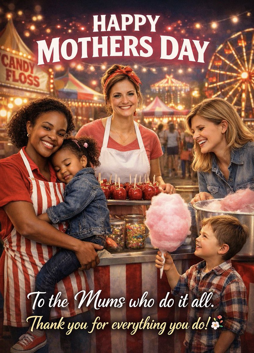 Today we celebrate the amazing Mums  who help keep the fair running while also being superheroes at home. 💐
From early mornings to late nights, they do it all.

Happy Mother’s Day to all the wonderful mums out there! 💚