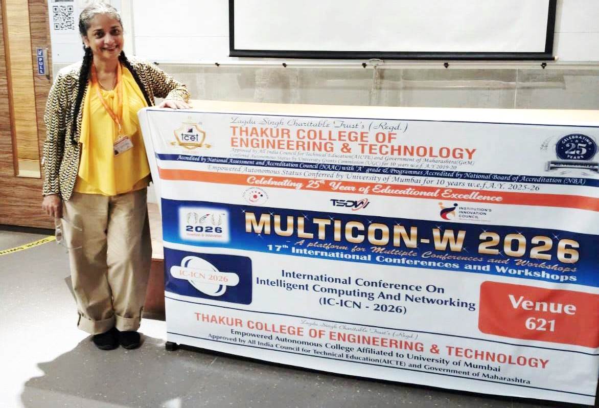 jugnumanhas's tweet photo. Wonderful experience presenting my research paper at the TCET Multicon 2026!! https://t.co/VPmBRFdbZP