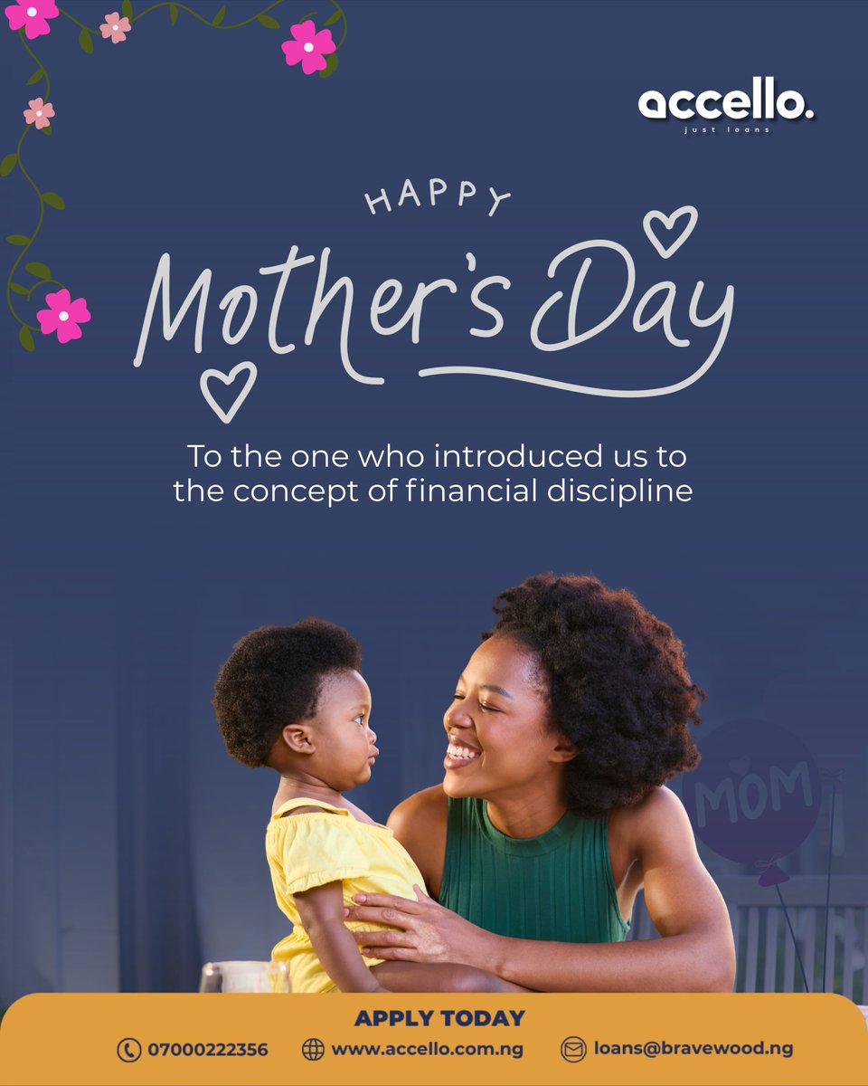 Accello_ng's tweet photo. Before budgeting apps, or money books…

There was Mum.

The original teacher of “manage what you have,”
and the reason many of us understand what discipline with money really looks like.

Happy Mother’s Day to the woman who taught us our very first money lessons.

#MothersDay https://t.co/5d6Ypdtp4u