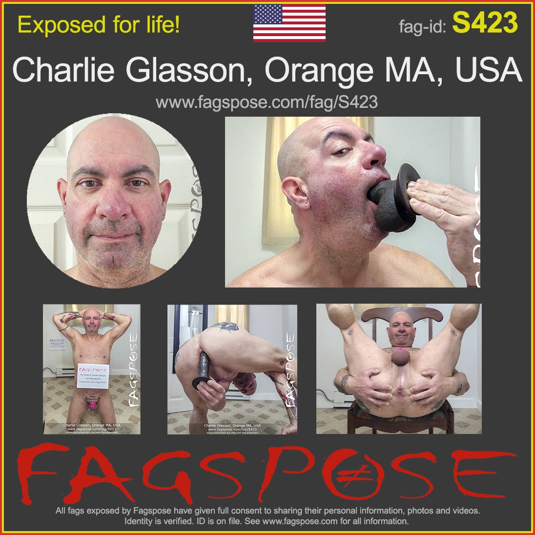 Charlie Glasson fag ID S423 tweet media