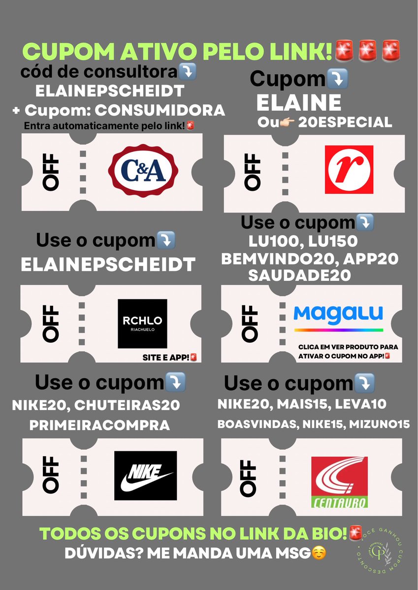 CUPOM & PROMOÇÃO tweet media