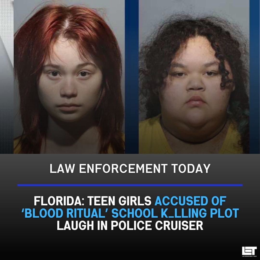 LawEnforceToday's tweet image. Two Florida teens accused of a school 'blood ritual' plot laughed in a police cruiser. Disturbing footage revealed.

Read more: lawenforcementtoday.com/florida-teen-g…

#LawEnforcement #News #SchoolSafety #BloodRitual #Columbine ♻️REPOST