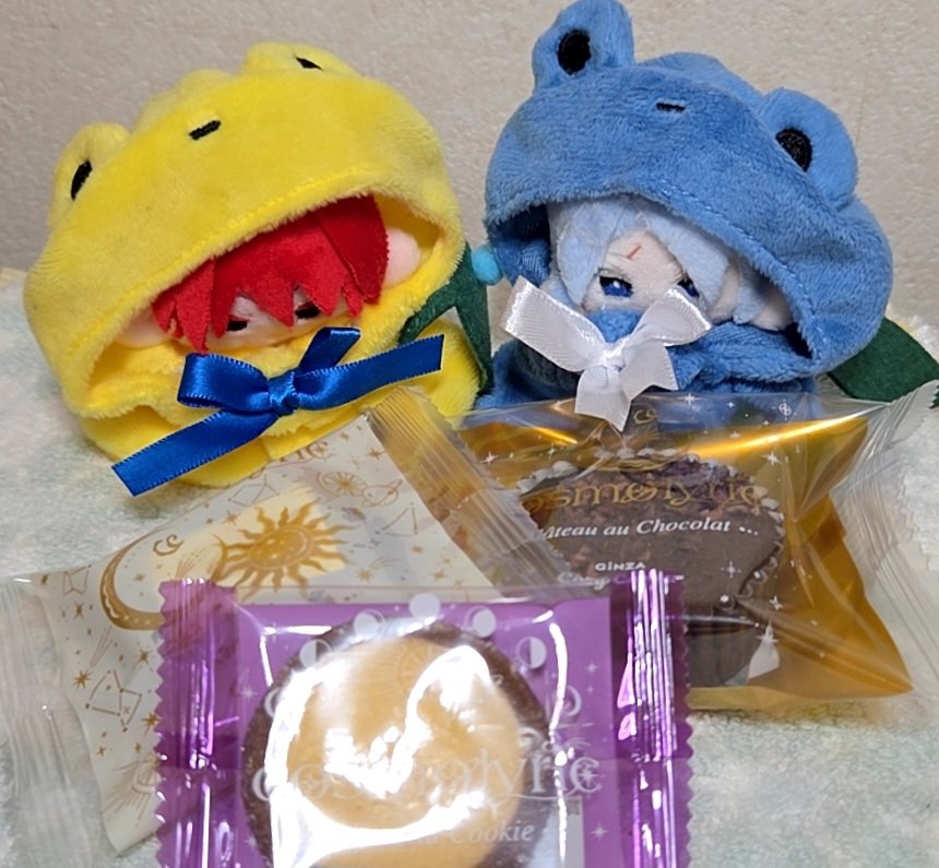 はらと〜ぬいに飯とかお菓子とかマスコットを見せるだけの写真を鍵にあげてたりする