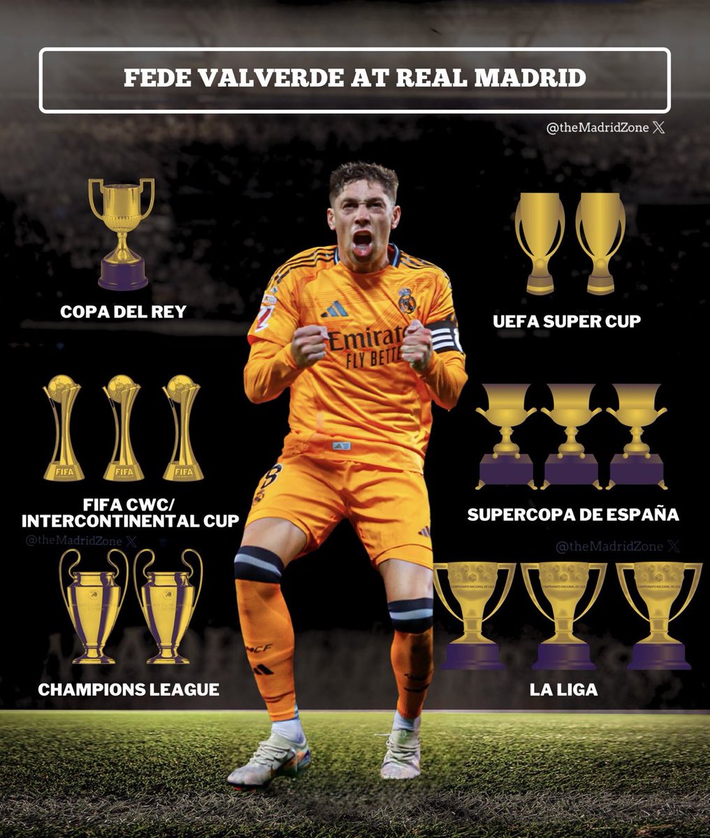 Federico Valverde is absolutely unreal right now 🔥 Hat-trick masterclass vs Man City, stunning curler vs Elche, and Player of the Month—Fede's on another level! 🚀 #HalaMadrid