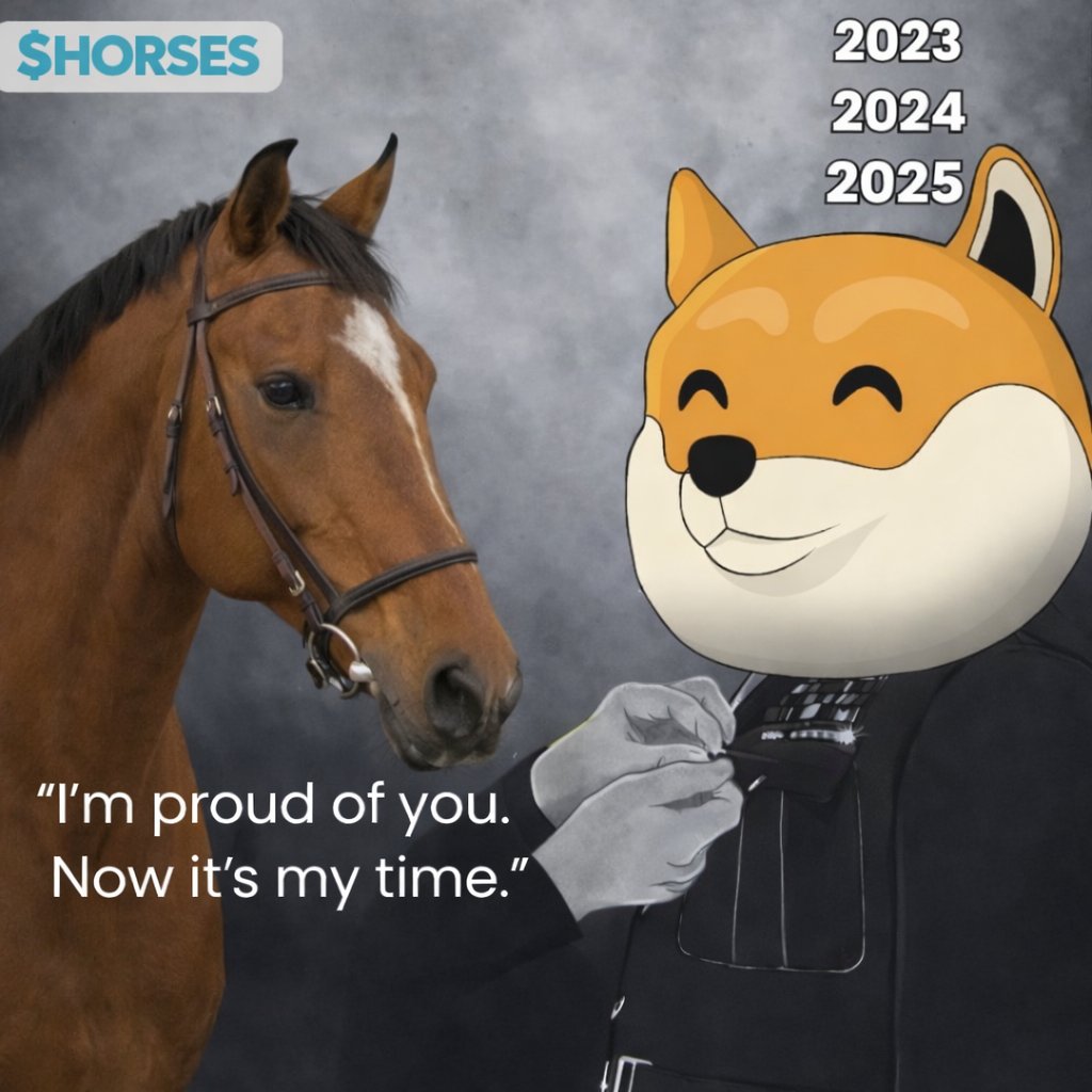In crypto, narratives rotate.
First it was dogs.
Then frogs, Then cats.
Every cycle creates its own legends.

Millions watched.
Millions participated.
But markets never stay the same.

2026 might just be the year the market realizes $HORSES

CA: