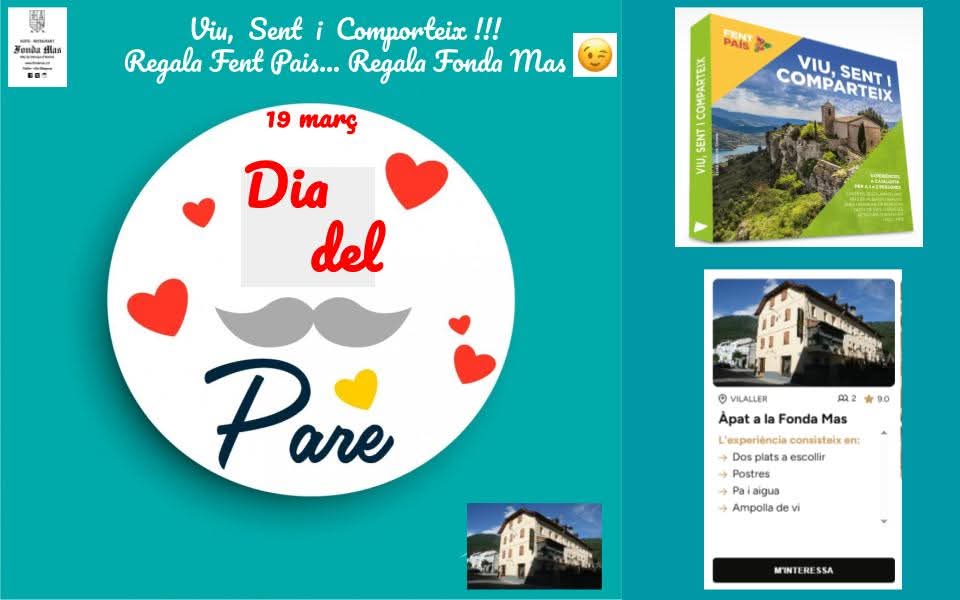 FondaMas's tweet photo. 📢📢📢
S'acosta el #DiaDelPare 💓 !!! 😱😱

Encara no saps què regalar-li ??? 🤔🤔

Nosaltres t'ho posem fàcil 😊😊 CONTACTA via email ( info@fondamas.cat ) i T'INFORMAREM 💯💯🔝
o també teniu opció de regalar  FENTPAÍS , Regaleu Fonda Mas " Viu, Sent i Comparteix " 🔝 https://t.co/vbMU3fpuA4
