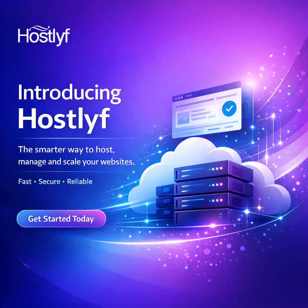 hostlyf's tweet photo. A smarter way to host, manage, and scale your websites.

Built for developers, startups, creators, and businesses.

⚡ Fast performance
🔒 Secure infrastructure
🌍 Built for the global web

Your website deserves a better home.

#Hostlyf #WebHosting #Startups #Developers https://t.co/2nkDBR6Mkb