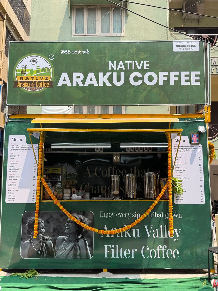 nativearaku's tweet photo. 🎉 Grand Announcement – Our 2nd Flagship Store in Hyderabad! 

📍 Location: Near Nexas Mall (Back Gate), just 100 meters away.  
This milestone reflects the growing love and potential for Native Araku Coffee in the Hyderabad market, and we are grateful for all the 
📞 98488 42456 https://t.co/n1Mhx7OwNK