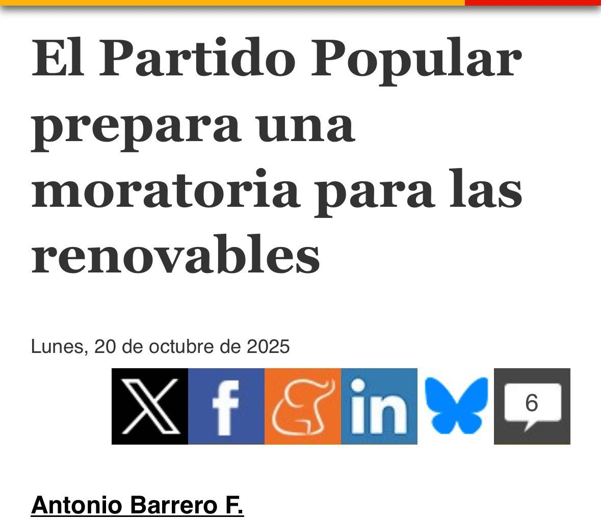 Dos imágenes desnudan la desorientación del #PP. 

✔️ Gracias a las Energías Renovables, los precios de electricidad en España son la envidia de la UE.

✔️ El #PP propone (Octubre.25) una moratoria para demorar instalacion de Energía Renovables.