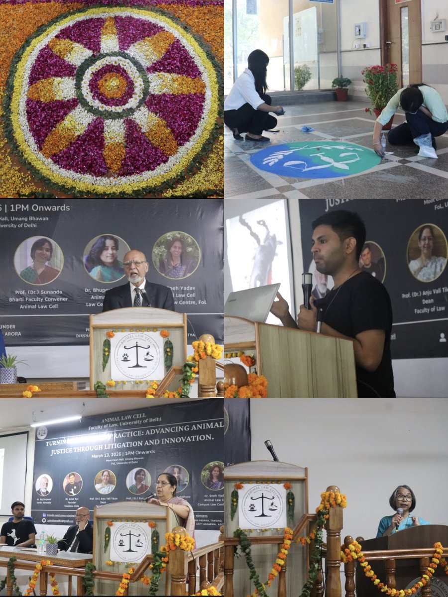 animallawcell's tweet photo. The Animal Law Cell, Faculty of Law, University of Delhi, organised an expert session on 13 March 2026 on "Turning Policy into Practice: Advancing Animal Justice through Litigation and Innovation."
Speakers shared insights on animal laws and welfare, followed by a vote of thanks. https://t.co/iLIsY3Ec4E