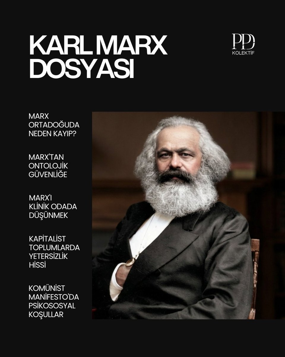 ppdergi's tweet photo. Karl Marx Dosyası Yayında

Kapitalist toplumun yarattığı yabancılaşma, yetersizlik hissi ve kimlik çatışmalarını psikoloji perspektifinden yeniden düşünmek mümkün mü?

Karl Marx üzerine hazırladığımız dosyada şu başlıklar yer alıyor:

• Marx Ortadoğu’da neden kayıp?
• Marx’tan ontolojik güvenliğe
• Marx’ı klinik odada düşünmek
• Kapitalist toplumlarda yetersizlik hissi
• The Communist Manifesto’da psikososyal koşullar

https://t.co/A7Nzo7nooj