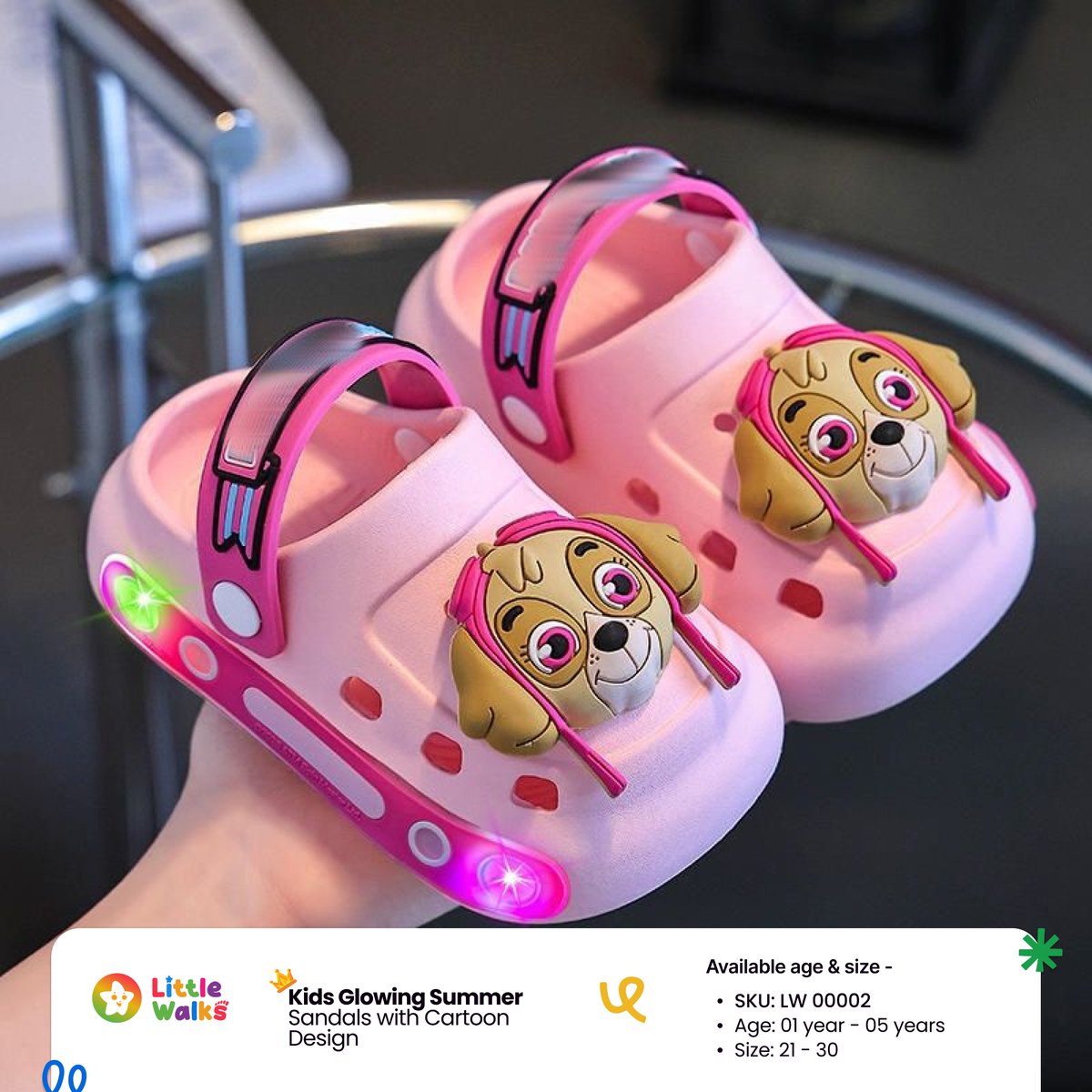 Littleswalk's tweet photo. ✨ Kids Glowing Summer Sandals with Cartoon Design!!

গরমের দিনে ছোট্ট সোনামণির জন্য হালকা, আরামদায়ক এবং স্টাইলিশ kids summer sandals।  Little Walks নিয়ে এসেছে মজার cartoon glowing sandals, যা হাঁটা, খেলাধুলা এবং আউটডোর ডেইলি ইউজের জন্য দারুণ উপযোগী। https://t.co/Jh2lH2d1Cm