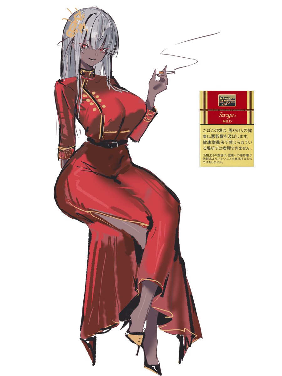 タバコの擬人化が流行ってるんですか???
じゃあガラムスーリアマイルドちゃん爆速で描いたので見てください 