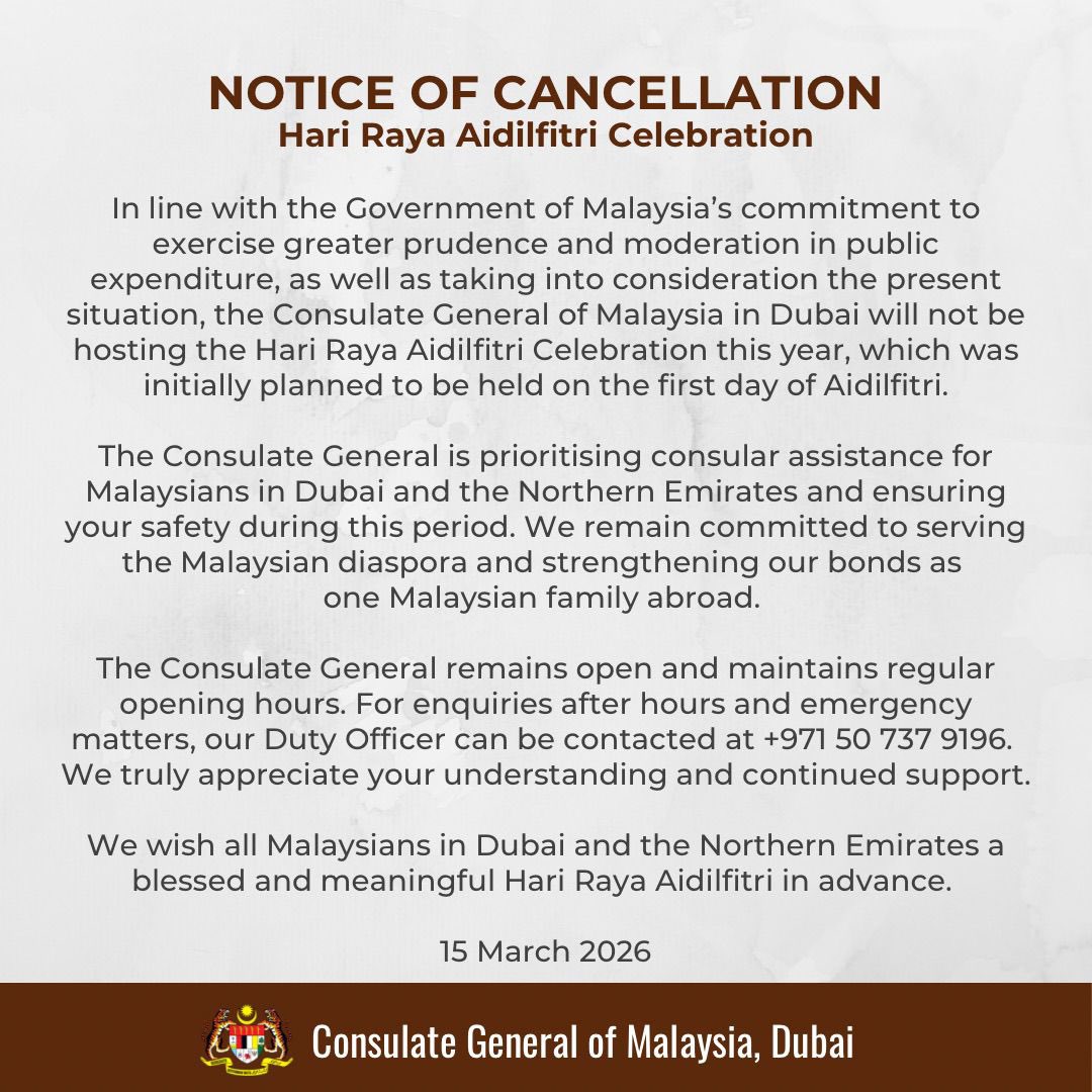Consulate General of Malaysia in Dubai tweet media