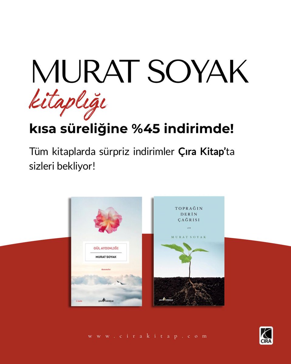 Çıra Kitap'ta %45 indirimli...

Okudukça açılır kapılar
Okudukça kurulur köprüler
Okudukça uzaklar yakın.. ⚘️✏️