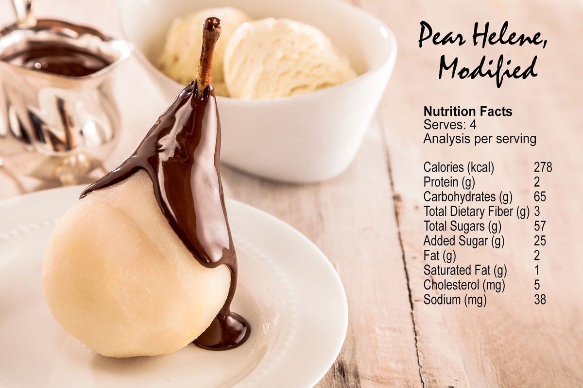 DietitianOnline's tweet image. Pears Helene, created by chef Auguste Escoffier, a timeless French dessert of poached pears, vanilla ice cream, and warm chocolate sauce, inspired by "La belle Hélène." A classic blend of elegance &amp;amp; flavor! #CulinaryHistory #PearsHelene #portioncontrol dietitians-online.blogspot.com/2021/03/pear-h…