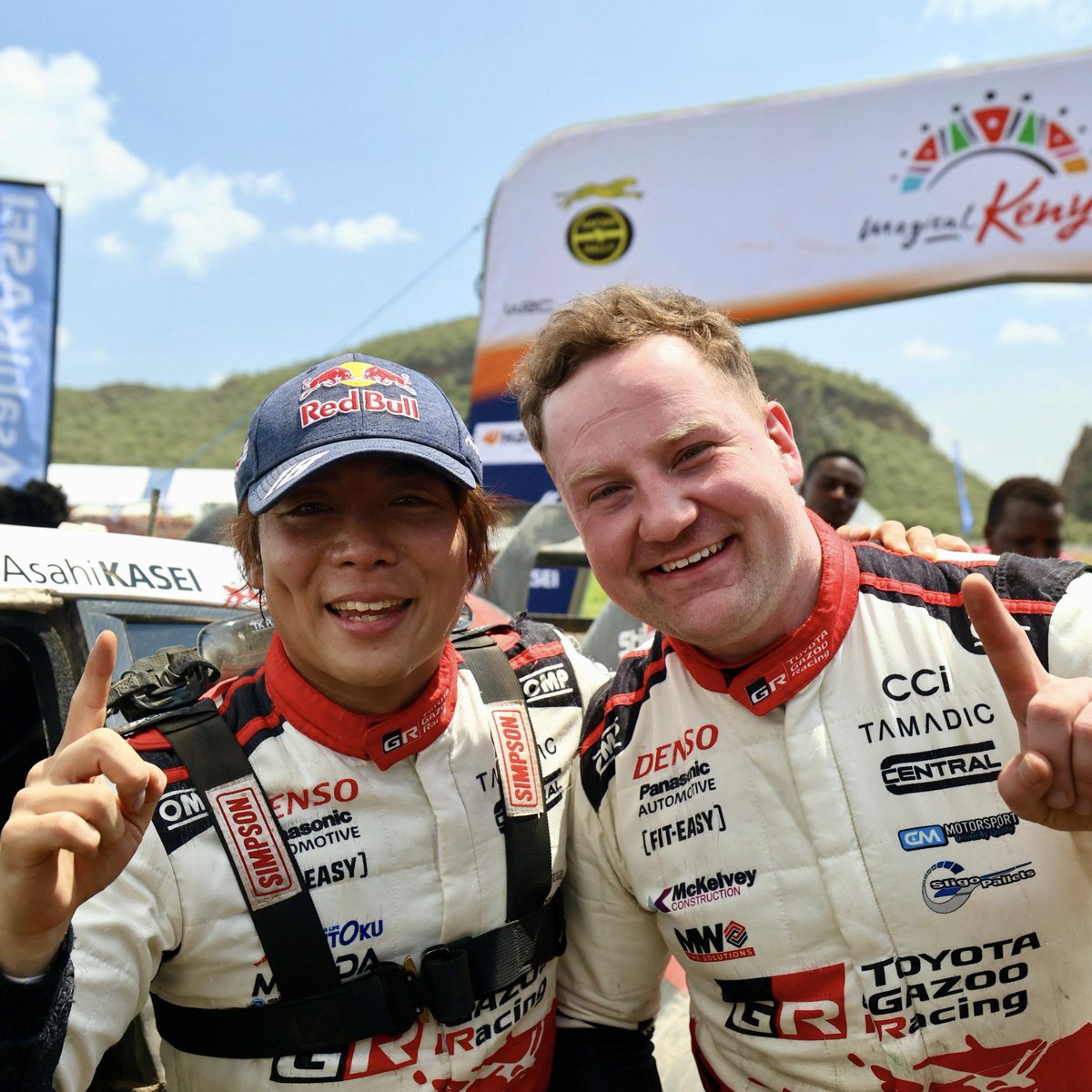 TAKA AND AARON ARE WRC RALLY WINNERS! ☝️

#ToyotaGAZOORacing #GRYaris #WRC #SafariRallyKenya 🇰🇪