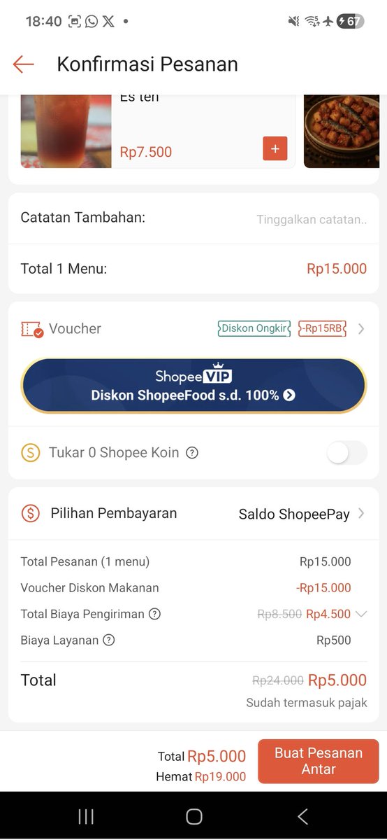 Wts voc shopeefood sfood
- 100% 15k
- 45% 12k
 khusus resto ini aja spf.shopee.co.id/3B2fULH8dc

Slot terbatas!

Bisa cek dulu ke wa.me/62895619685868
T. Gofood murah need wtb grabfood promo
#zonauang #zonaba
