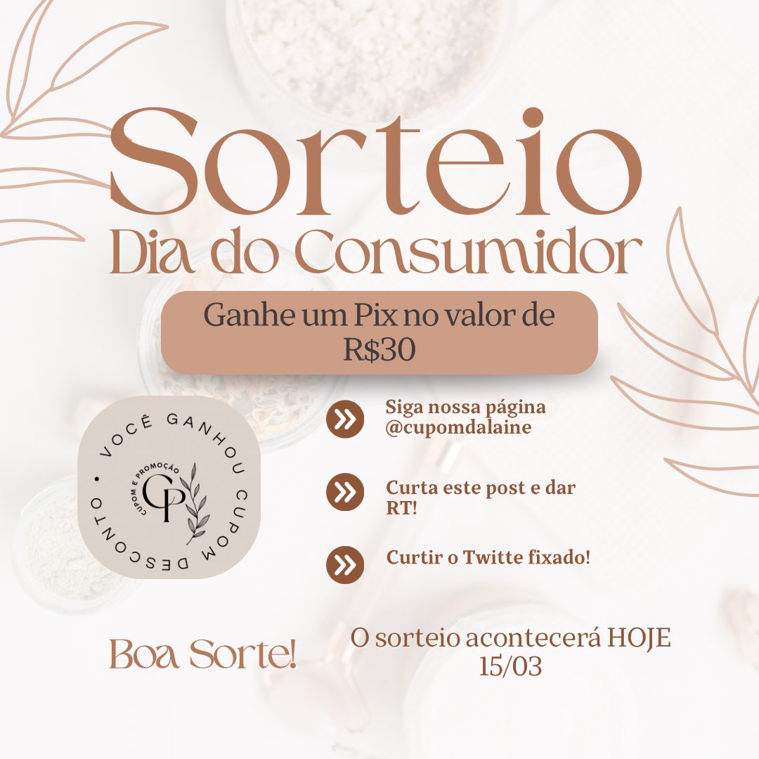 CUPOM & PROMOÇÃO tweet media