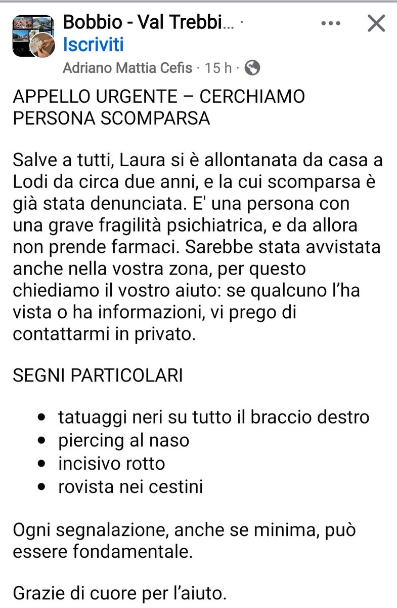 irlandese67's tweet image. La condivido anche qui! Per favore #chipuòfacciagirare questo tweet! #Grazie!