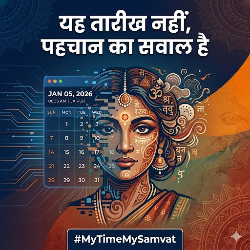 चैत्र शुक्ल प्रतिपदा से शुरू होने वाला हिंदू नववर्ष प्रकृति के नए चक्र की शुरुआत है।
#MyTimeMySamvat #HinduNewYear #vikramsamvat2083 #VikramSamvat #Navonmesh #NavonmeshJaipur #IndianCalendar #SanatanKnowledge #VedicScience #IndianKnowledgeSystem #SanatanDharma #IndicWisdom