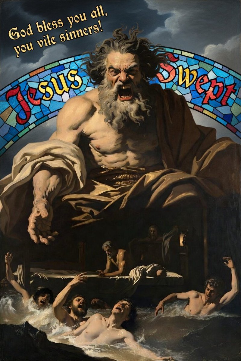 laurastrilyx's tweet photo. Yahweh just wants your love, but if enough of you squeeze his melon he'll wipe us all out again, so best behave, eh? 🤔 😁

https://t.co/kDVsrksDVQ #jesusSwept https://t.co/lHN0odwXKB