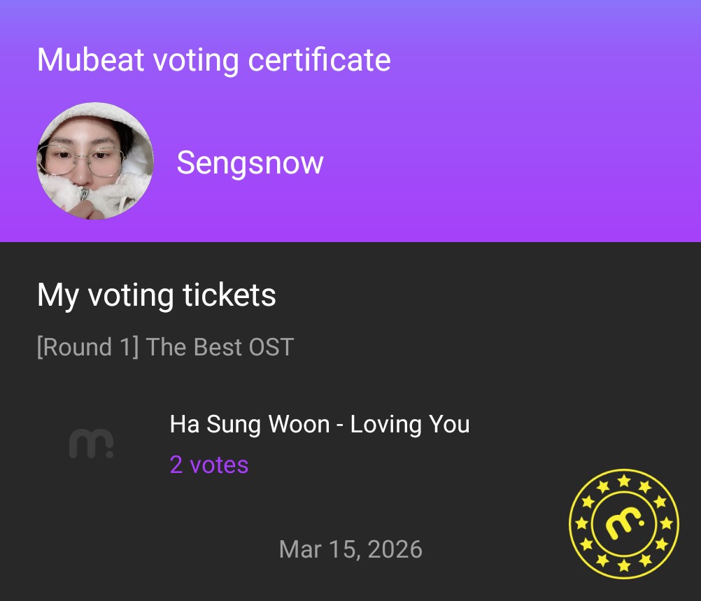 Rahayuneul's tweet photo. Ha Sungwoon - Loving You
@MubeatOfficial
#ToMyBelovedThief #์์ ํ๋๋์ ๋์
#OST #ostking #KingOfOst
#ํ์ฑ์ด #HASUNGWOON #ใใฝใณใฆใณ
#SUNGWOON #ๆฒณๆ้ฒ #ํ๋ #เธเธญเธเธญเธธเธ
@gooreumseng @BPM_HSW #HANEUL
https://t.co/YKD29A6RIa https://t.co/m3BSJ2rCry