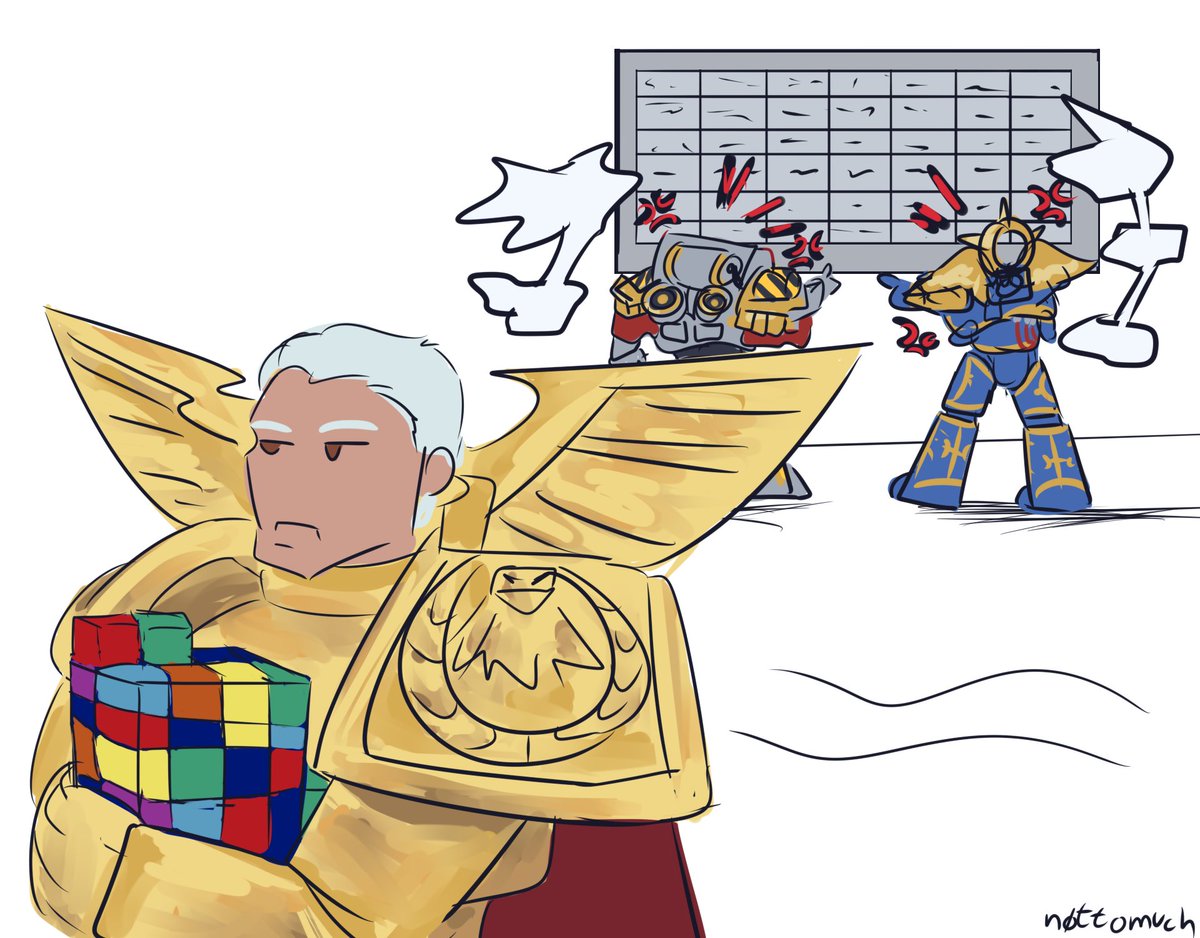 "When Rogal Dorn shows up" - leave that man alone he has his blocks