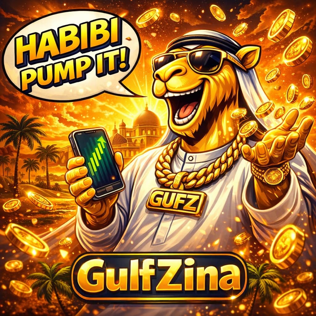 GulfZina's tweet photo. Habibi… pump it. 🚀💰

Gold flying, vibes high, and the oasis is getting stronger every day.

Let the camel cook. $GUFZ

#HabibiPumpIt #GulfZina #GUFZ #Memecoin #Crypto #PumpSeason #SolanaMemes #CryptoCommunity https://t.co/JiJYZa1SRg