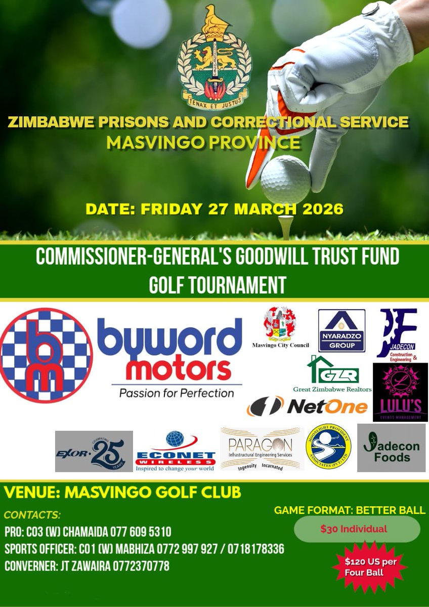 Zimbabwe Prisons and Correctional Service tweet media