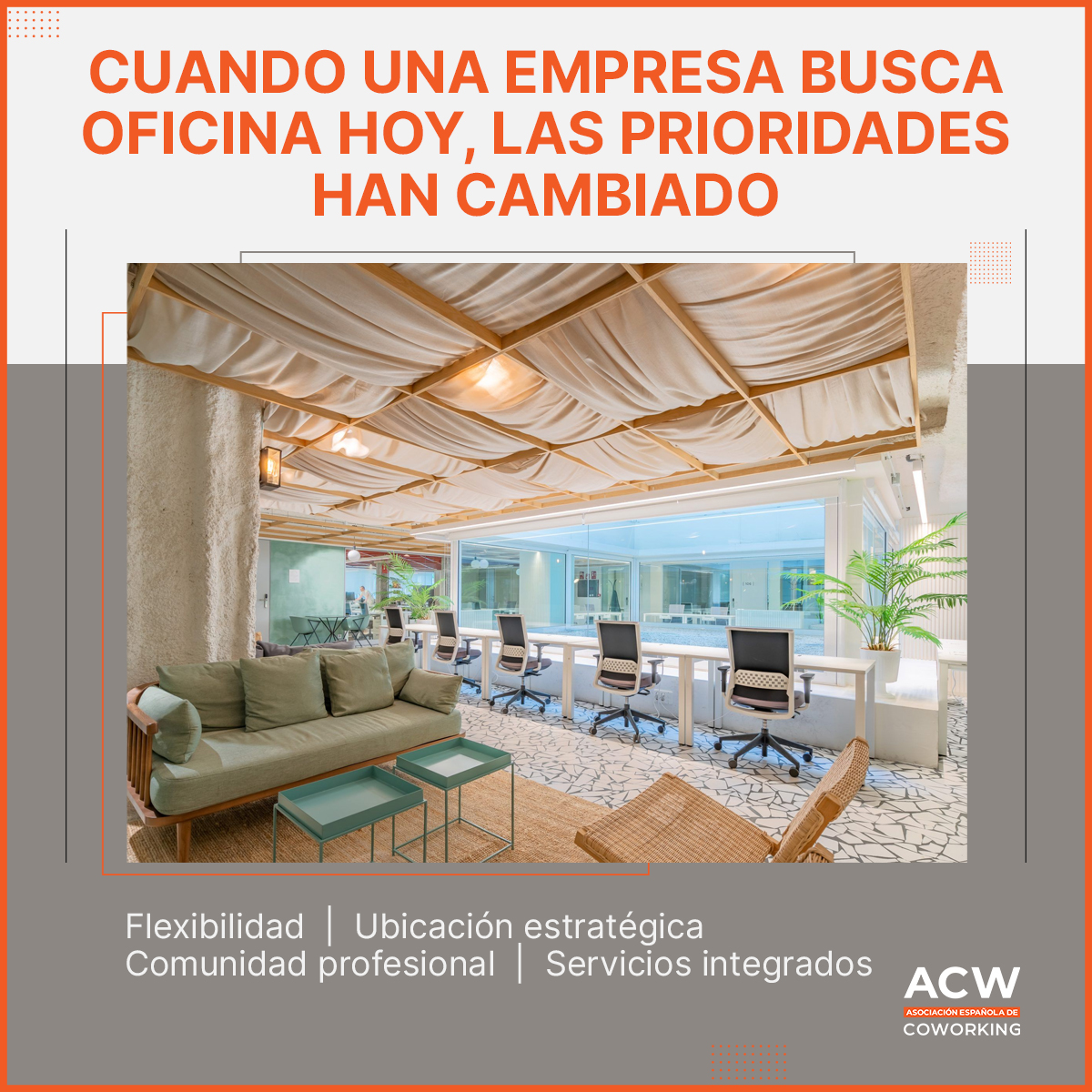ACW_asociacion's tweet photo. Cuando una empresa busca oficina hoy, las prioridades han cambiado📊
✔ Flexibilidad
✔ Ubicación estratégica
✔ Comunidad profesional
✔ Servicios integrados
👉🏻Encuentra tu espacio ideal en nuestra web: https://t.co/MVxP8sJ29S
#ProWorkSpaces #coworking #MoveToFlex #WorkSpace https://t.co/ve5Er5FcpU