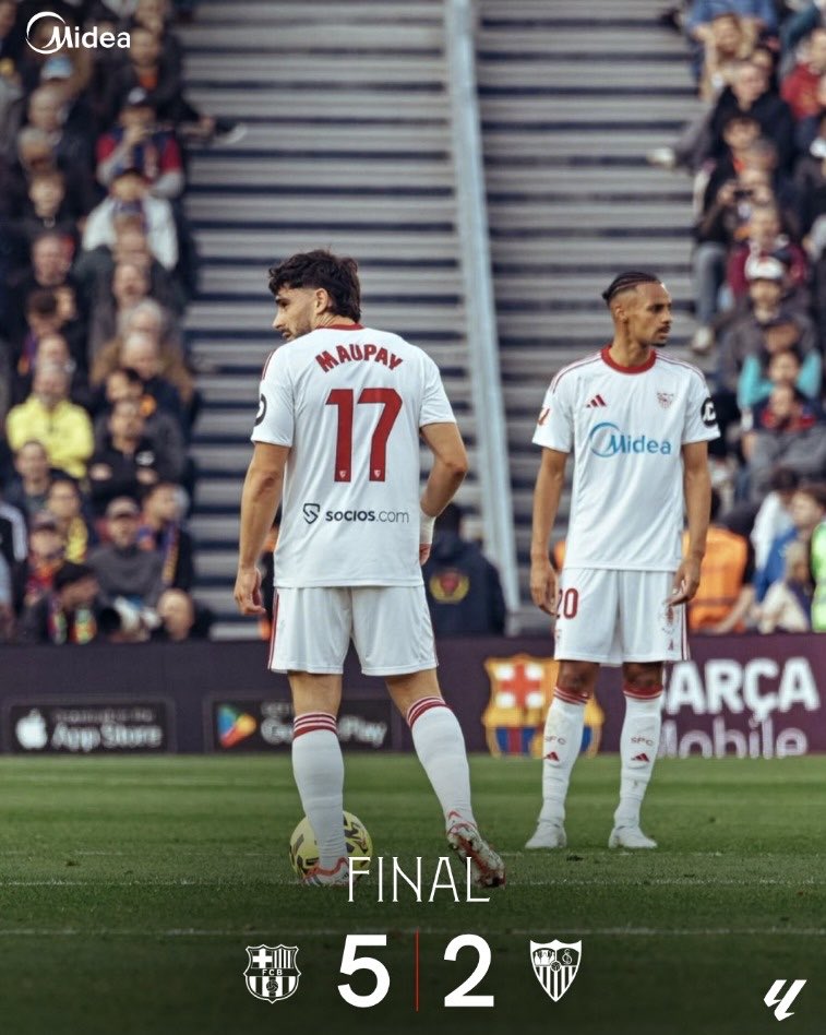 Defeat at the Camp Nou. 

#BarçaSevilla