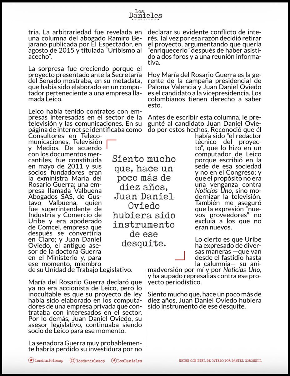franklincorpas4's tweet photo. Dizque MK @JDOviedoAr, MK Tú que le creíste su pose izquierdista, porque decir precisamente lo que los ciudadanos quieren escuchar también es estrategia política...
#DanielCoronel @DCoronell #UribeConPielDeOviedo https://t.co/ToNN2JrtfB