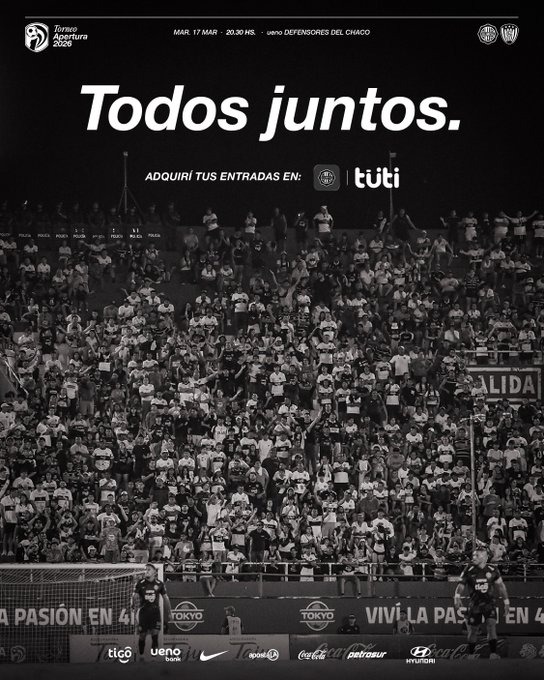 Club Olimpia
<a href="/elClubOlimpia/">Club Olimpia</a>
·
2h
Paso a paso. Partido a partido. Esto sigue y es 𝗧𝗢𝗗𝗢𝗦 𝗝𝗨𝗡𝗧𝗢𝗦.

El martes, en el Estadio ueno Defensores del Chaco.

¡Adquirí tu entrada y copemos Sajonia!

🤍🖤🤍