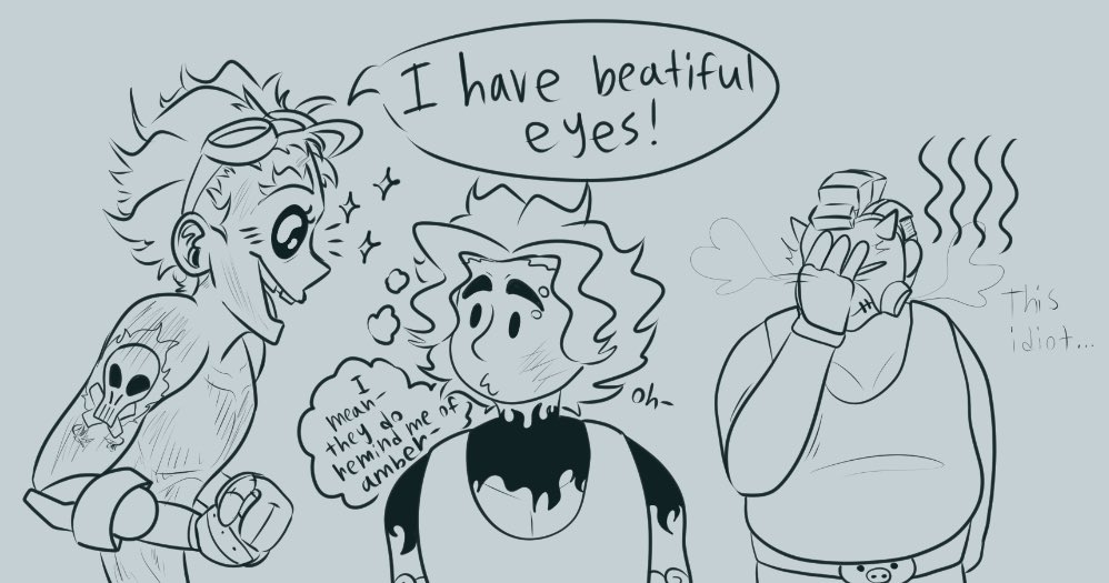 ItzFryFur's tweet photo. A little fan dialogue I turned into a doodle comic from Tumblr hehehehe
#Overwatch #Molerat #Poprocks #Landmine #junkratxventure #art #doodle #junkrat #venture #overwatchship #fanart https://t.co/kvGK0nGEiG
