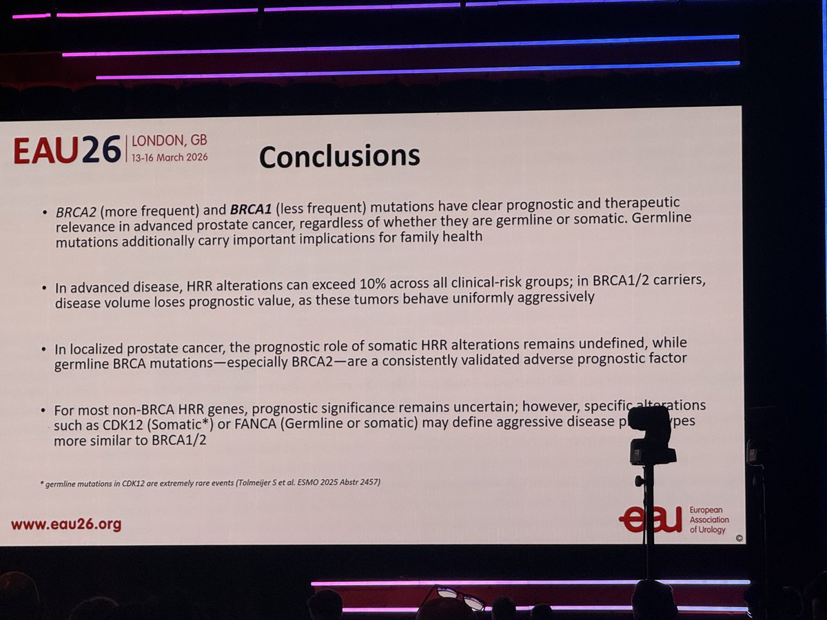 Adam_Weiner535's tweet image. 🚨Germline and somatic alterations in #ProstateCancer 

Great summary by @Dolmos77 

Prioritizing education on molecular alterations hugely valuable at #EAU26
 
@Uroweb @urotoday @UrologyTimes @PCFnews