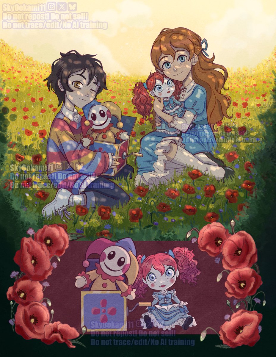 SkyOokami11art's tweet photo. Doomed siblings trope is going to be the end of me I just want them to be happy! 😭😭❤️‍🩹
#PoppyPlaytime #PoppyPlaytimefanart #PoppyPlaytimeOllie #PoppyPlaytimePoppy https://t.co/7cRYliDpjr