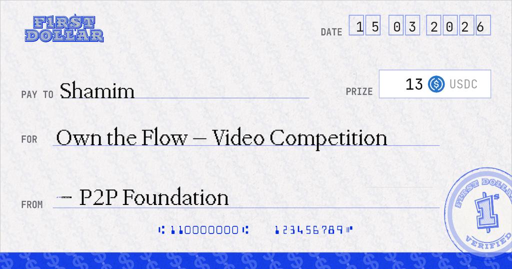 Shamim1373550's tweet photo. My first dollar is here. ๐ธ
Got rewarded $13 by @p2pdotfound on @earnfirstdollar ๐
Onto my next dollar now!
Thanks @p2pdotfound @P2Pdotme @coinsme_HQ ๐ฅ
#FirstDollar #OwnTheFlow #Web3 #Crypto https://t.co/OjqFQbq4Nn