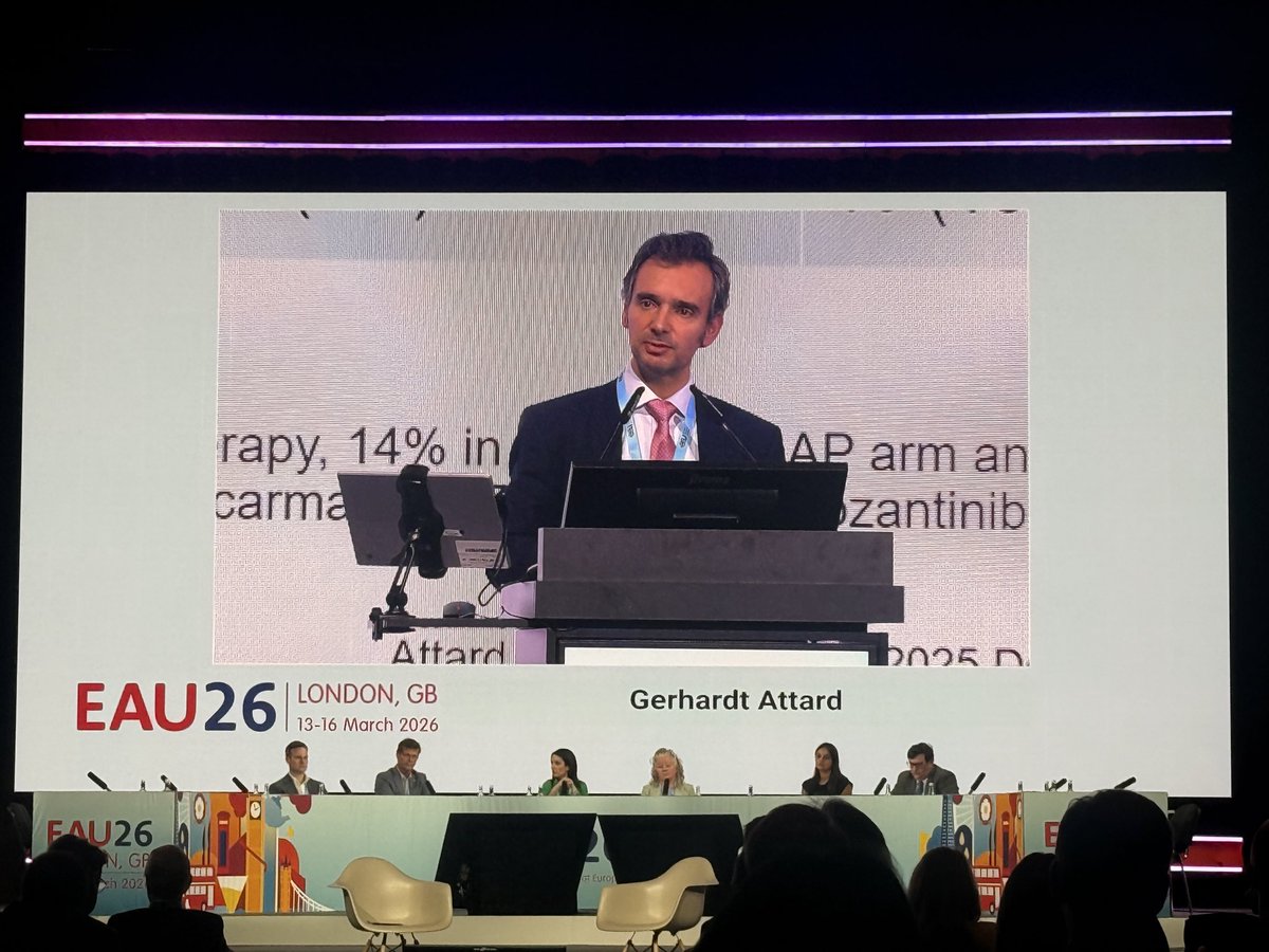 Adam_Weiner535's tweet image. 🚨PARP-I for #prostatecancer

“In order to move to earlier stage disease, we will need to see survival benefit”

Wise words from @AttardLab 

1/3 of patients require a blood transfusion - have to balance these costs with clear benefits 

@Uroweb #EAU26 @PCFnews @urotoday