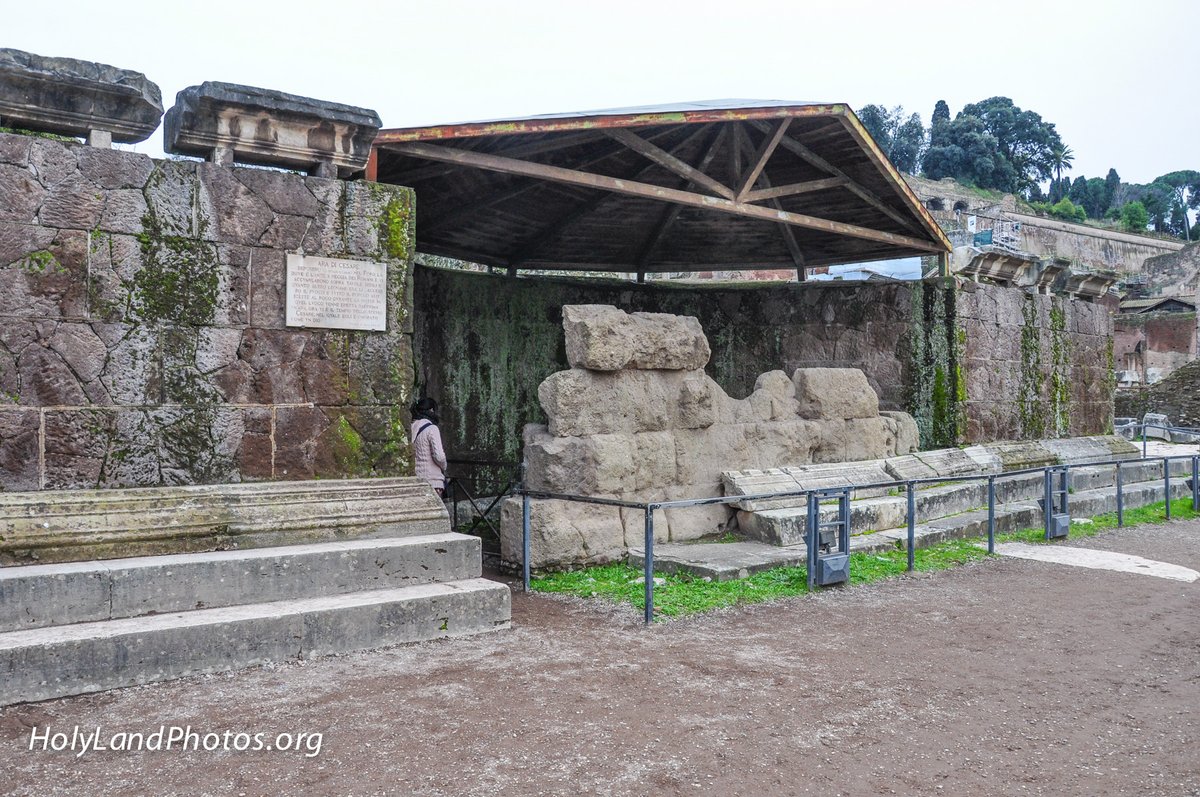 go2Carl's tweet photo. Rome: Meager remnants of the Temple of Julius Caesar who was assassinated on March 15, 44 BC.  Creamed in the Forum and will read out by Mark Anton.  Remnants of "Altar" and exterior of site. Additional images and commentary -> https://t.co/6bxVlxn75n https://t.co/dcsKMJQIdk