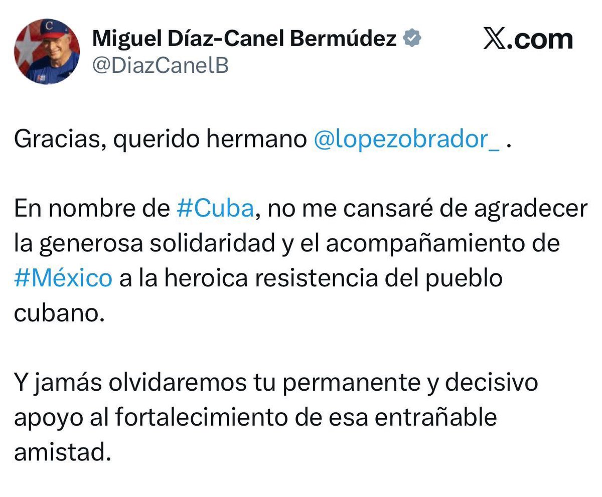 HumbertoPadget3's tweet photo. Sr. @DiazCanelB , Hambreador de su Pueblo y Carcelero de Periodistas Libres:
Ofende que agradezca a nombre de todos los cubanos lo que nos es robado a todos los mexicanos. https://t.co/NslEilS58i